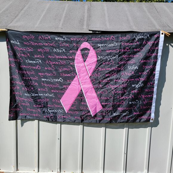 Breast Cancer Awareness Flag 36" X 60" - Picture 2 of 3